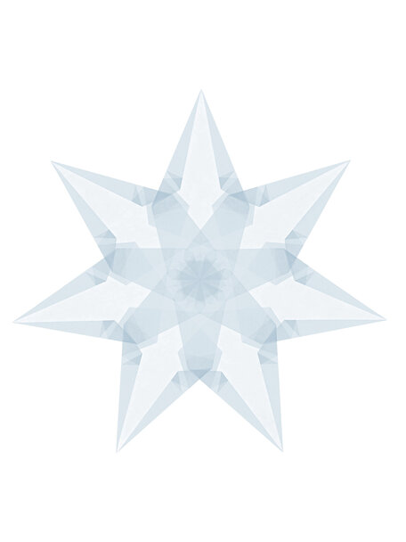 Handmade Folding window stars average - white