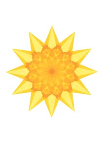 Handmade Folding window stars difficult - golden yellow