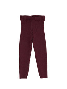 Reiff Wool ribbed leggings - black cherry