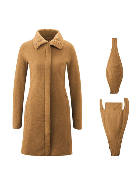 Mamalila Woolen babywearing coat Oslo - camel