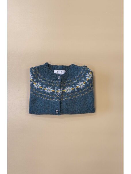 Harley Fairisle cardigan - graphite green