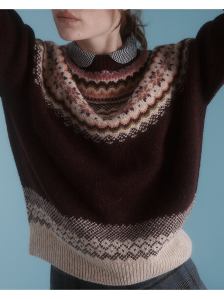 Harley Fairisle sweater - beetroot