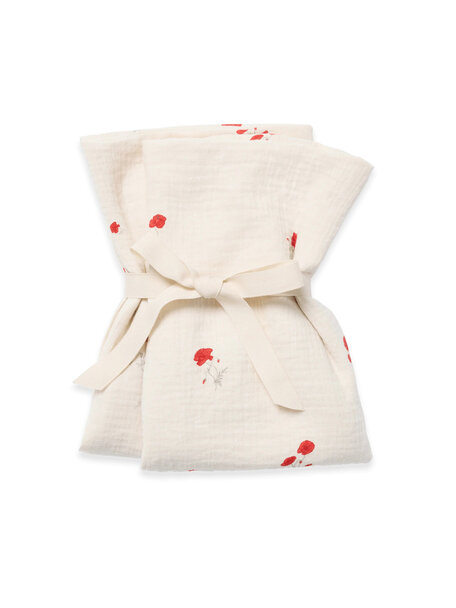 Garbo & Friends Muslin cloths - poppy (2 pieces)