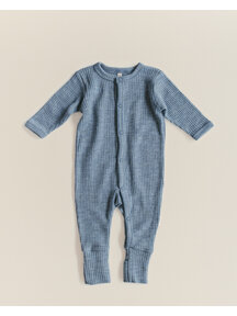 Unaduna Jumpsuit of wool 2 in 1 feet rib - nila