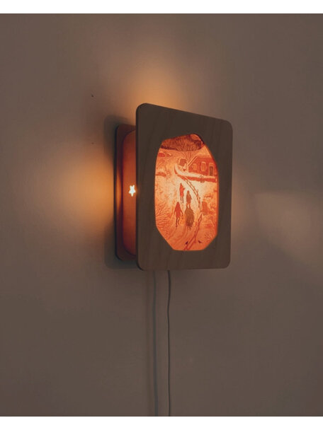 De Noest Wooden photo light - angled