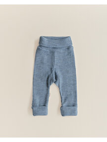 Unaduna Baby pants 2 in 1 feet wool rib - nila