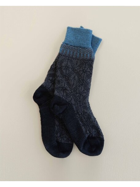 Hirsch Natur Thick Norwegian socks for adults ice cristal - brown/choco