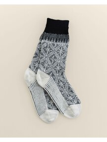 Hirsch Natur Thick Norwegian socks for adults ice crystal - grey/natural