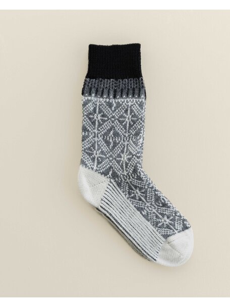 Hirsch Natur Thick Norwegian socks for adults ice crystal - grey/natural