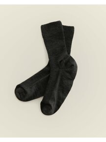 Hirsch Natur Thin wool socks for adults - dark brown