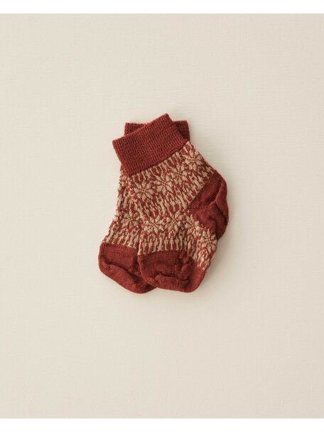 Hirsch Natur Norwegian children's socks - red/ochre