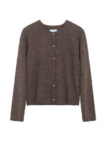 Serendipity Women's alpaca cardigan Suri - pine cone