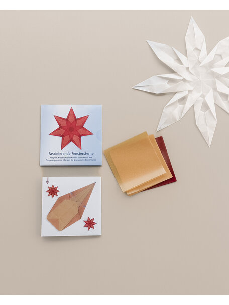 Handmade Folding window stars easy - white