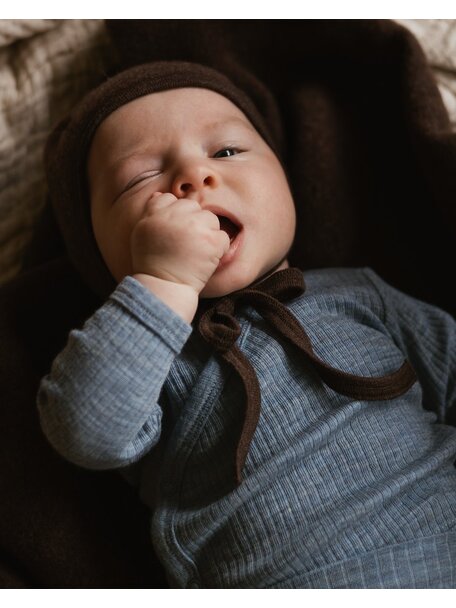 Unaduna Wrap around body wool rib - nila