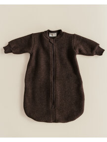 Unaduna X Engel Sleeping bag merino wool fleece - cocoa