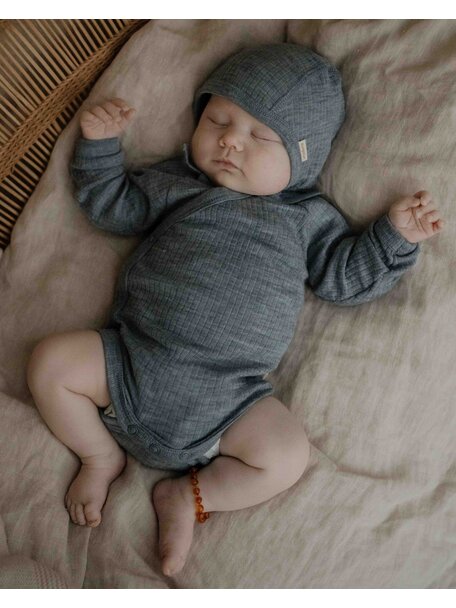 Unaduna Wrap around body wool rib - nila