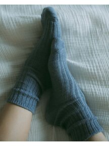 Unaduna Thick women's and men's socks made of wool - nila