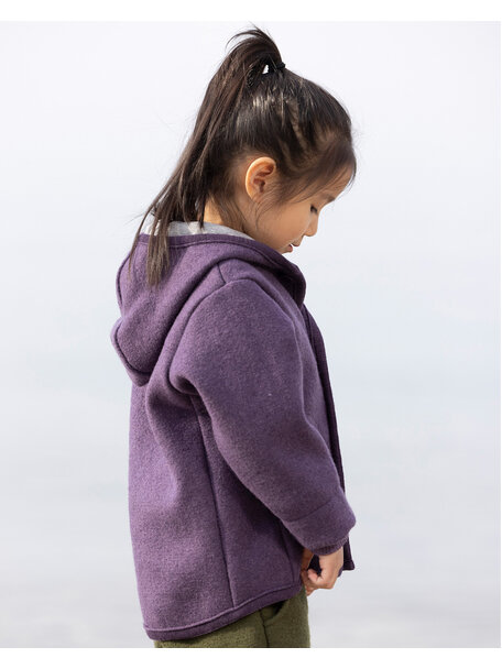Disana Boiled wool jacket - aubergine