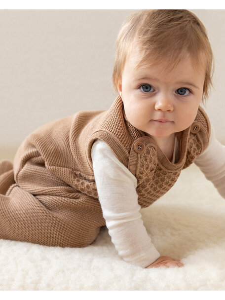 Disana Knitted sleeping bag without sleeves - caramel