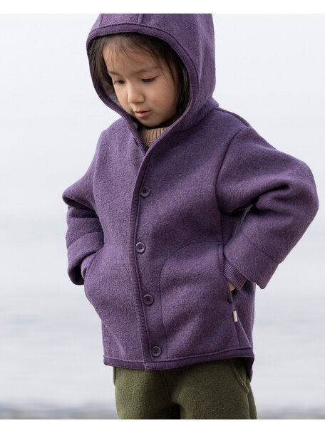 Disana Boiled wool jacket - aubergine