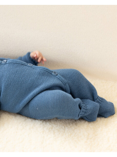 Disana Merino wool knitted overall - dove blue