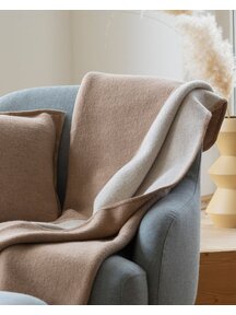 Disana Wool double face blanket - caramel/natural