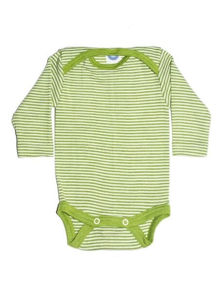 Cosilana Baby Body Striped Wool/Silk - Green