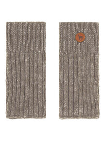 Apu Kuntur Wrist warmers from alpaca wool - taupe