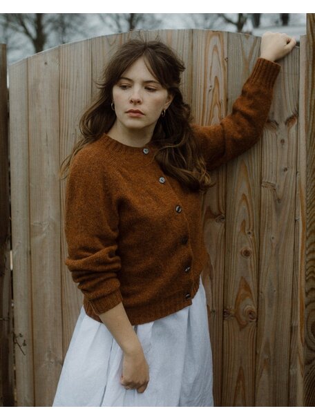 Unaduna Wool vest - dark umber