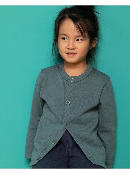 Disana Cardigan merino wool - eucalyptus
