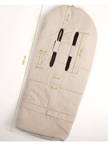 Naturkind Wool footmuff Emma - cognac