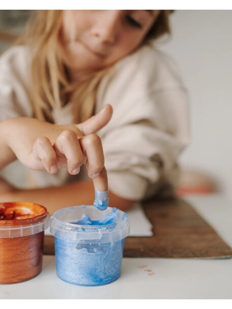 Grünspecht Finger paint - glitter