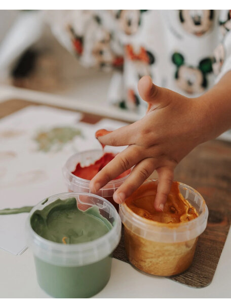 Grünspecht Finger paint - glitter