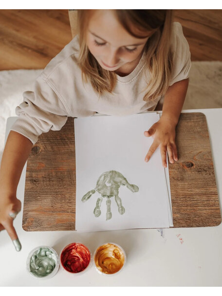 Grünspecht Finger paint - glitter