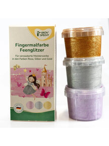 Grünspecht Finger paint - fairy glitter
