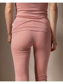 Unaduna Women's leggings pointelle wool/silk - cameo rose