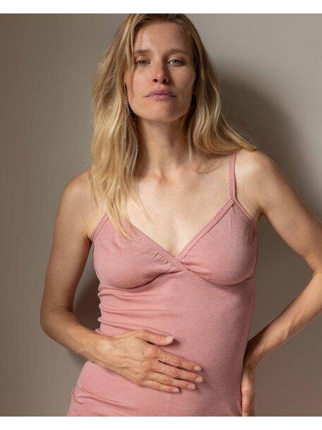 Unaduna Chemise pointelle wool/silk - cameo rose