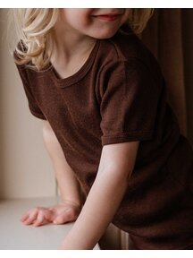 Unaduna Kids short sleeves tiny rib wool - kladdkaka