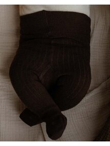 Unaduna Ribbed baby tights - kladdkaka