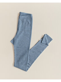 Unaduna Women's Leggings of wool rib - nila