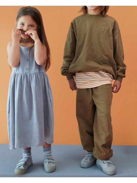 Gray Label Sleeveless children's dress - stone grey