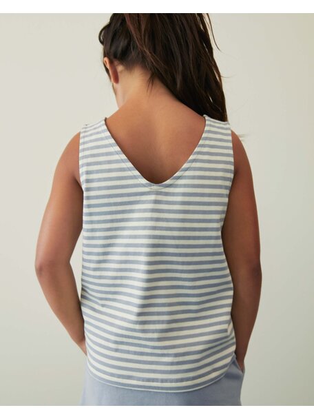 Gray Label Oversized sleeveless children's top - stone grey/cream