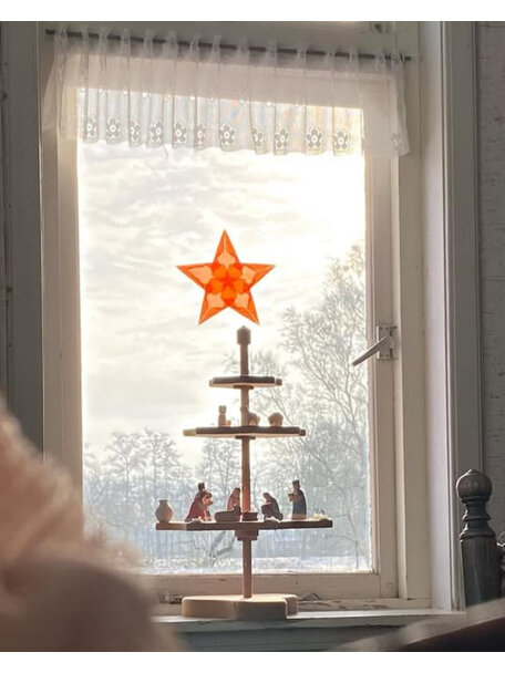 Handmade Folding window stars easy - white