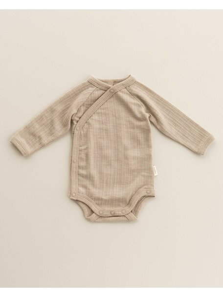 Unaduna Wrap around body rib wool/silk - maca