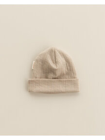 Unaduna Baby hat rib wool/silk - maca