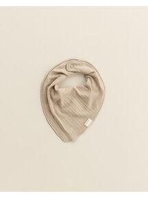 Unaduna Bib scarf rib wool/silk - maca