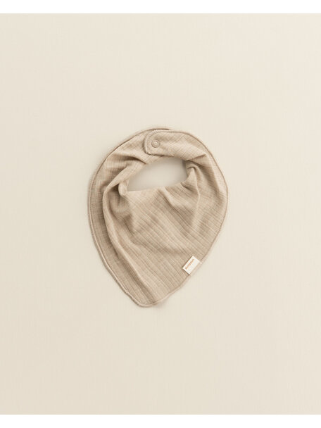 Unaduna Bib scarf rib wool/silk - maca