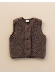 Alwero Children's vest TYB wool plush - choco