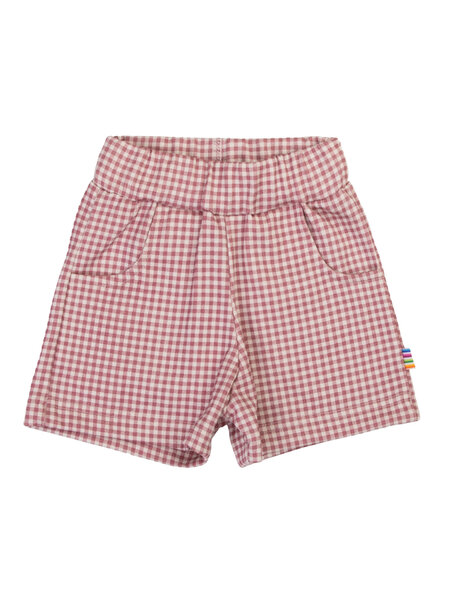 Joha Checked children's shorts - pink