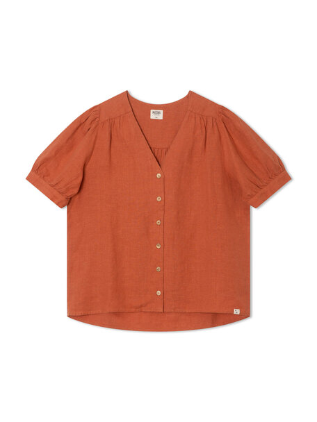 Matona Blouse short sleeve - rooibos